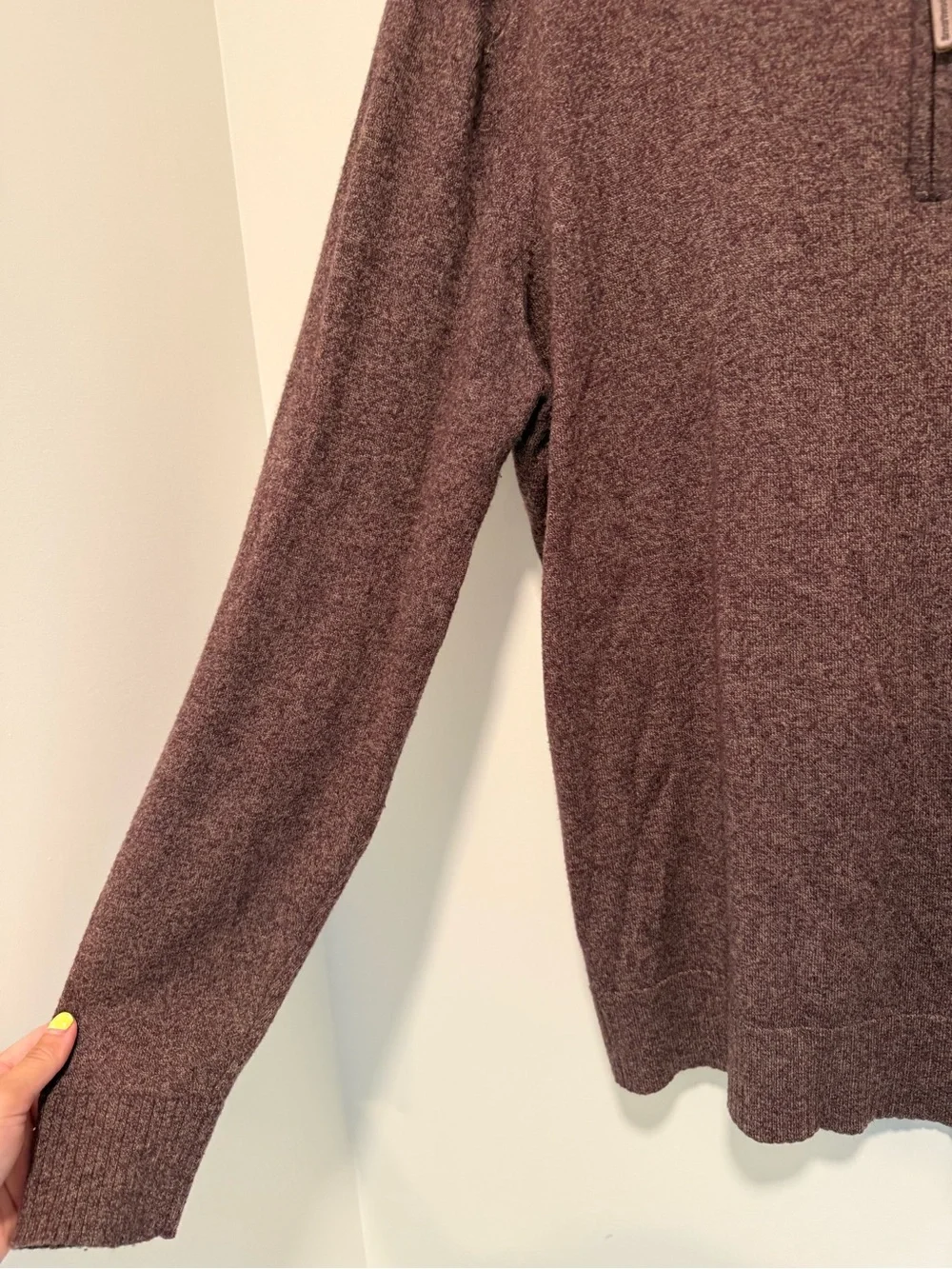 Smartwool Men's XL Quarter Zip Maroon Pullover